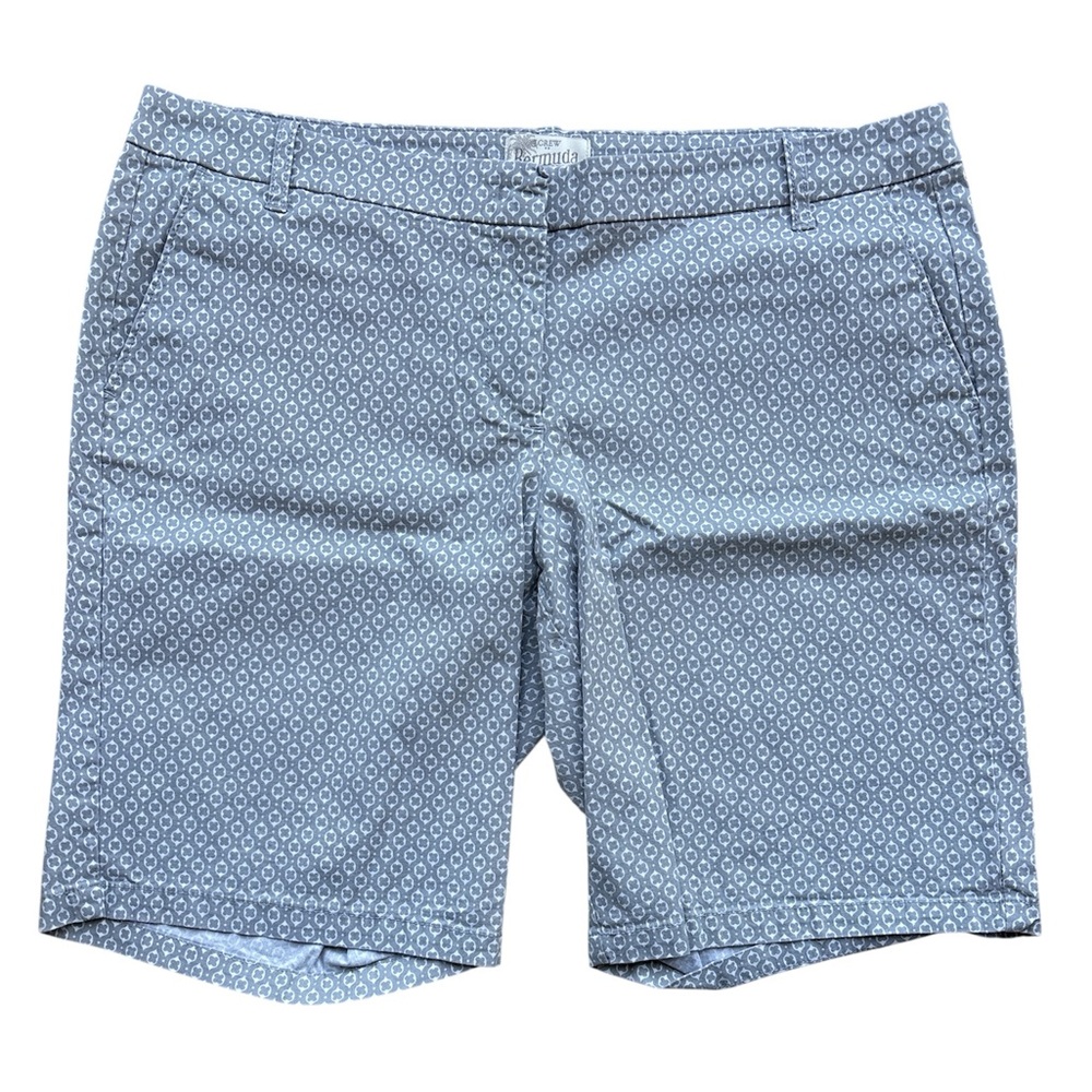 J. Crew Bermuda Shorts Versatile Casual Style Gray and White 14
